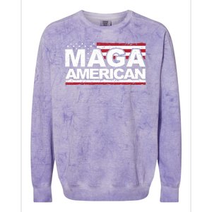 Maga American Pro Trump Flag Colorblast Crewneck Sweatshirt