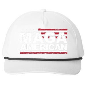 Maga American Pro Trump Flag Snapback Five-Panel Rope Hat