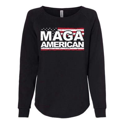 Maga American Pro Trump Flag Womens California Wash Sweatshirt