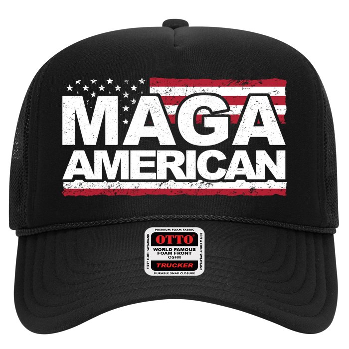 Maga American Pro Trump Flag Trucker Hat