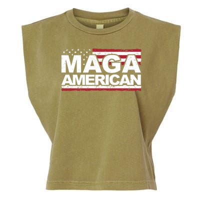 Maga American Pro Trump Flag Garment-Dyed Women's Muscle Tee