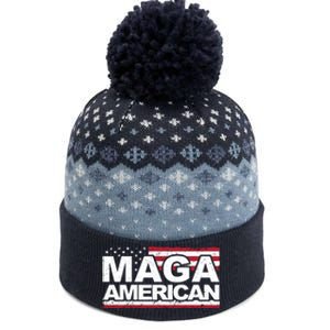 Maga American Pro Trump Flag The Baniff Cuffed Pom Beanie