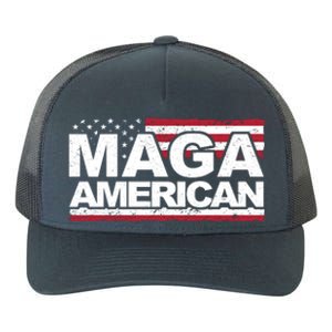 Maga American Pro Trump Flag Yupoong Adult 5-Panel Trucker Hat