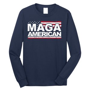 Maga American Pro Trump Flag Long Sleeve Shirt