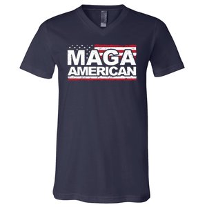 Maga American Pro Trump Flag V-Neck T-Shirt