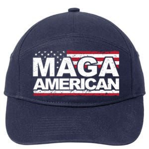 Maga American Pro Trump Flag 7-Panel Snapback Hat