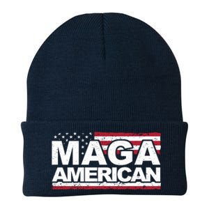 Maga American Pro Trump Flag Knit Cap Winter Beanie