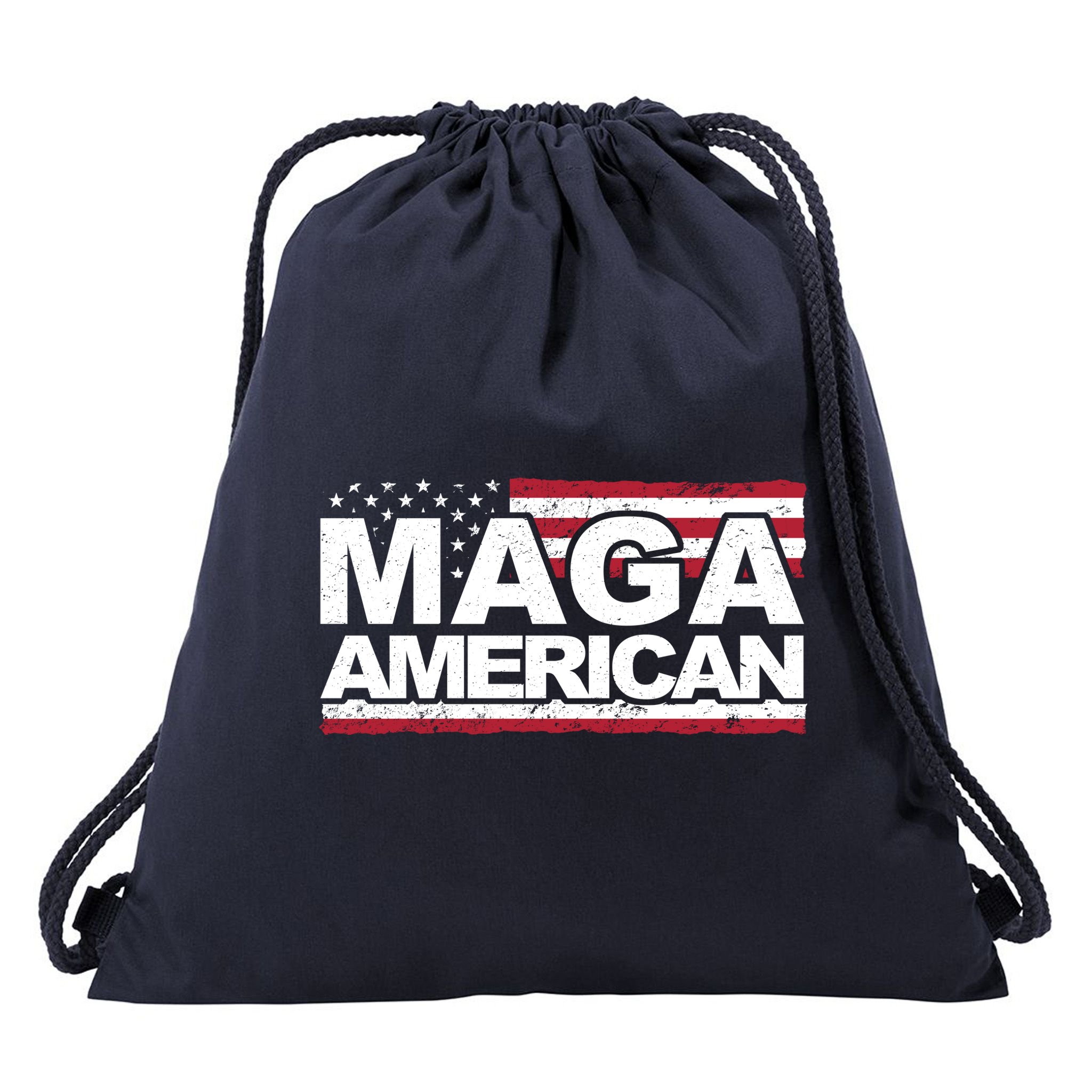 Maga American Pro Trump Flag Drawstring Bag