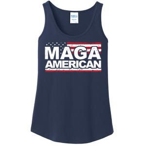 Maga American Pro Trump Flag Ladies Essential Tank