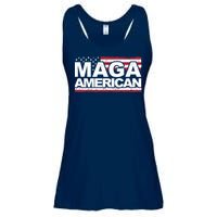 Maga American Pro Trump Flag Ladies Essential Flowy Tank