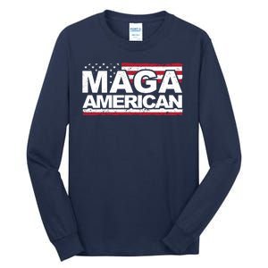 Maga American Pro Trump Flag Tall Long Sleeve T-Shirt