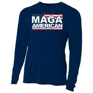 Maga American Pro Trump Flag Cooling Performance Long Sleeve Crew