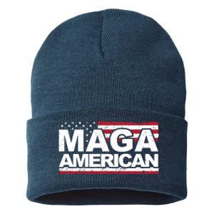 Maga American Pro Trump Flag Sustainable Knit Beanie