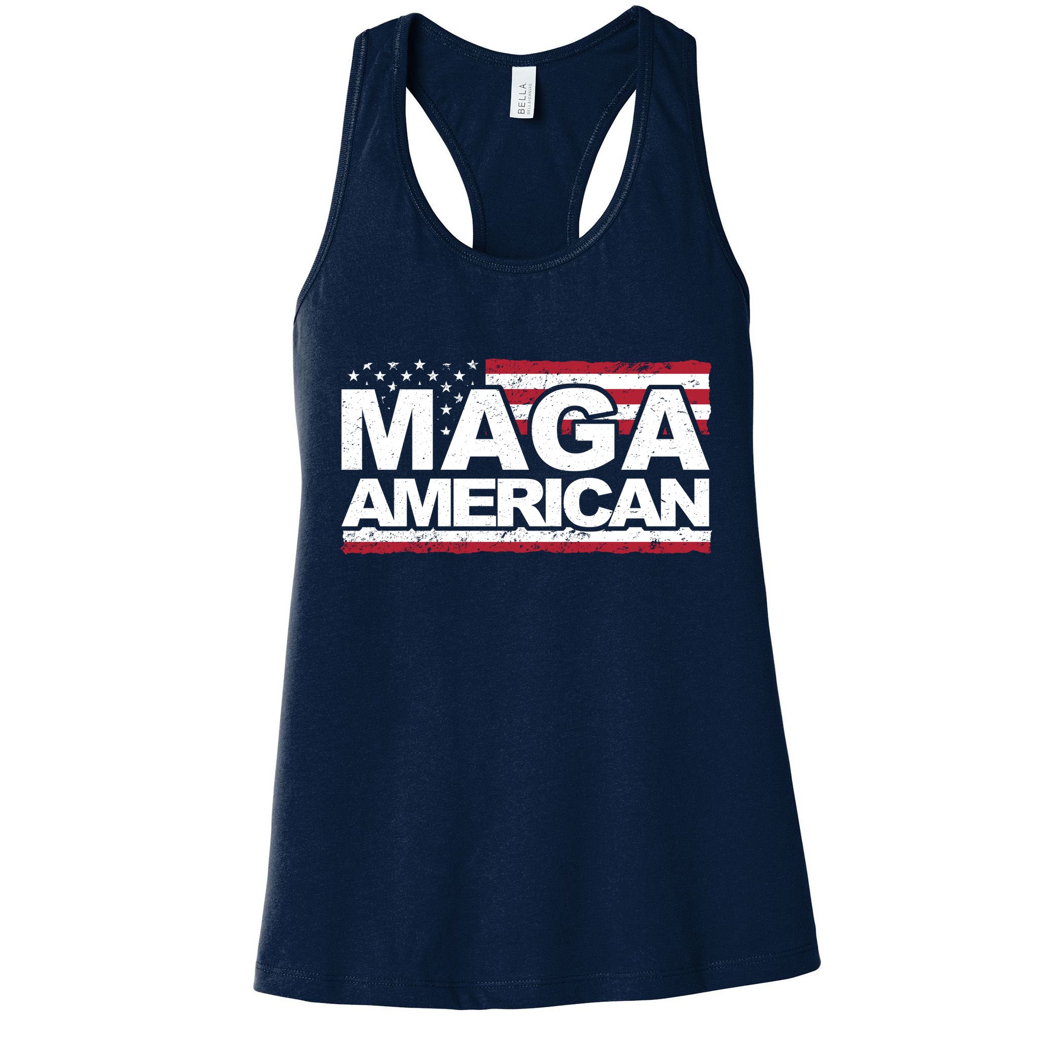 Maga American Pro Trump Flag Womens Tank Top