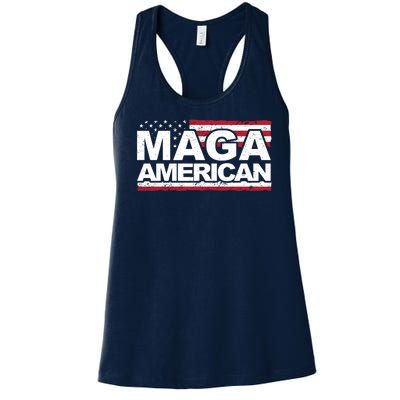 Maga American Pro Trump Flag Women's Racerback Tank