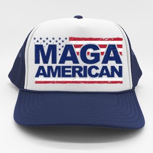 Maga American Pro Trump Flag Trucker Hat