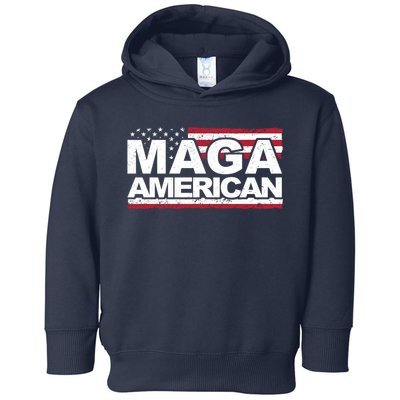 Maga American Pro Trump Flag Toddler Hoodie