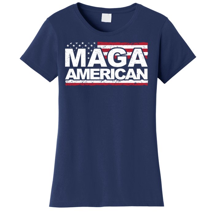 Maga American Pro Trump Flag Women's T-Shirt