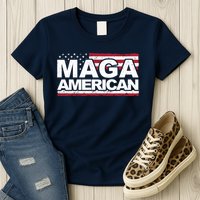 Maga American Pro Trump Flag Womens T-Shirt