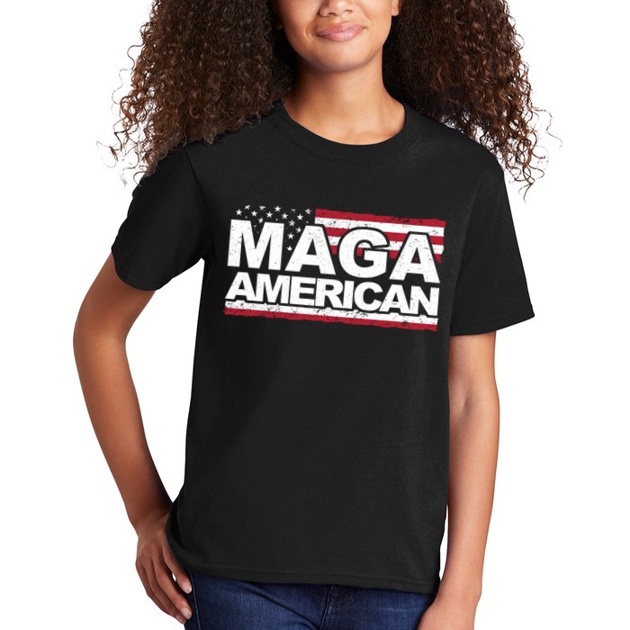 Maga American Pro Trump Flag Kids T-Shirt