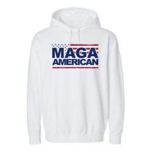 Maga American Pro Trump Flag Garment-Dyed Fleece Hoodie