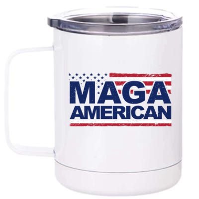 Maga American Pro Trump Flag 12 oz Stainless Steel Tumbler Cup