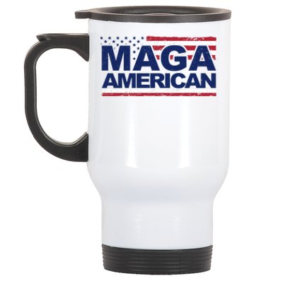 Maga American Pro Trump Flag Stainless Steel Travel Mug