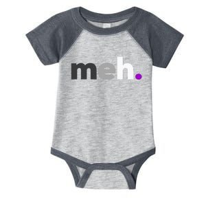 Meh. Asexual Pride LGBTQ Ace Flag Funny LGBT Asexuality Infant Baby Jersey Bodysuit