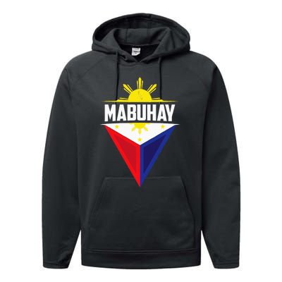 Mabuhay Ang Pilipinas Mabuhay Ang Mga Filipino Philippines Performance Fleece Hoodie