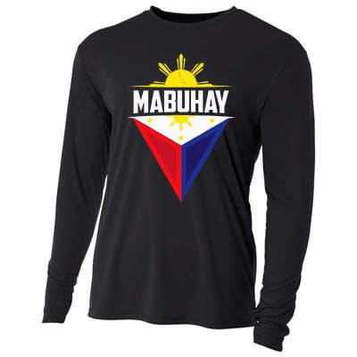 Mabuhay Ang Pilipinas Mabuhay Ang Mga Filipino Philippines Cooling Performance Long Sleeve Crew