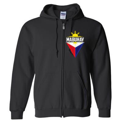 Mabuhay Ang Pilipinas Mabuhay Ang Mga Filipino Philippines Full Zip Hoodie