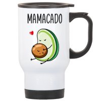 Mamacado Avocado Pregnant Mom Pregnancy Avo Stainless Steel Travel Mug