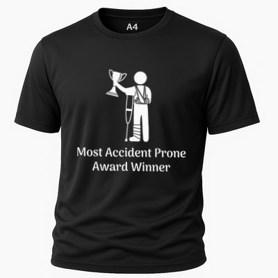 Most Accident Prone Award Winner Injury Funny Get Well Soon Cooling Performance Crew T-Shirt