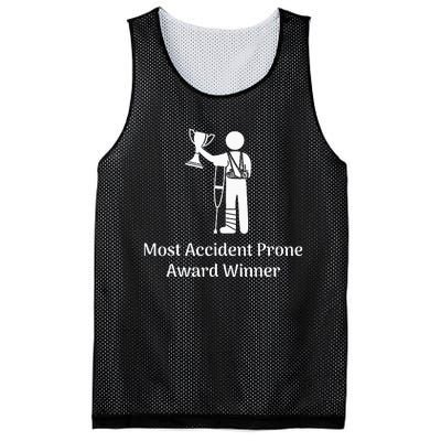 Most Accident Prone Award Winner Injury Funny Get Well Soon Mesh Reversible Basketball Jersey Tank