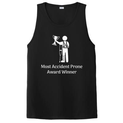 Most Accident Prone Award Winner Injury Funny Get Well Soon PosiCharge Competitor Tank