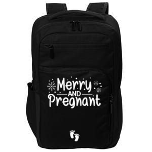 Merry And Pregnant Feet Christmas Pregnancy Reval Lover Cool Gift Impact Tech Backpack