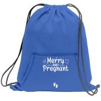 Merry And Pregnant Feet Christmas Pregnancy Reval Lover Cool Gift Sweatshirt Cinch Pack Bag