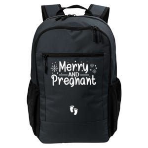 Merry And Pregnant Feet Christmas Pregnancy Reval Lover Cool Gift Daily Commute Backpack