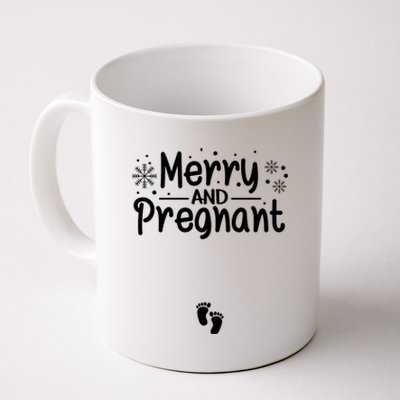 Merry And Pregnant Feet Christmas Pregnancy Reval Lover Cool Gift Coffee Mug