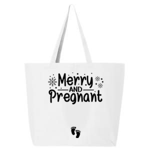 Merry And Pregnant Feet Christmas Pregnancy Reval Lover Cool Gift 25L Jumbo Tote