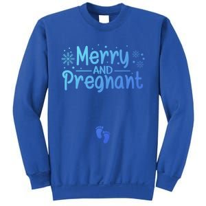 Merry And Pregnant Feet Christmas Pregnancy Reval Lover Cool Gift Sweatshirt