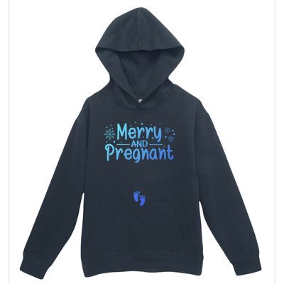 Merry And Pregnant Feet Christmas Pregnancy Reval Lover Cool Gift Urban Pullover Hoodie