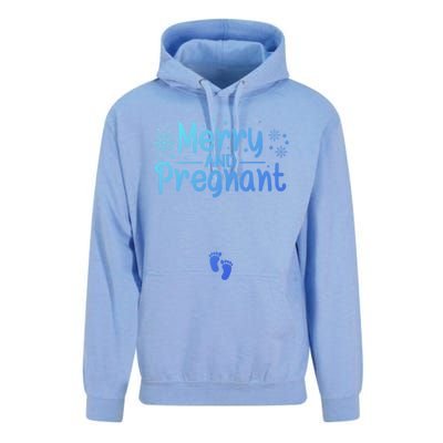 Merry And Pregnant Feet Christmas Pregnancy Reval Lover Cool Gift Unisex Surf Hoodie