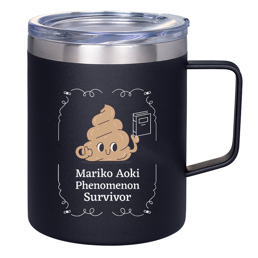 Mariko Aoki Phenomenon Survivor Funny Book Bookstore 12oz Stainless Steel Coffee Mug