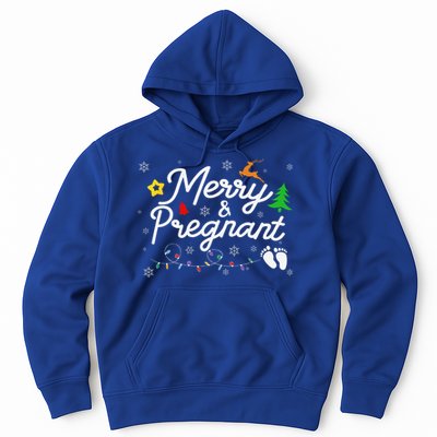 Merry And Pregnant Christmas Pregnancy Christmas Hoodie