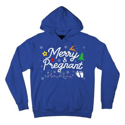 Merry And Pregnant Christmas Pregnancy Christmas Tall Hoodie