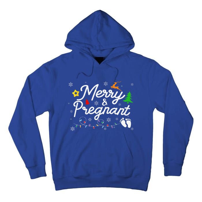 Merry And Pregnant Christmas Pregnancy Christmas Tall Hoodie