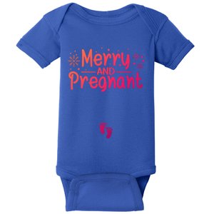 Merry And Pregnant Feet Christmas Pregnancy Reval Lover Cool Gift Baby Bodysuit