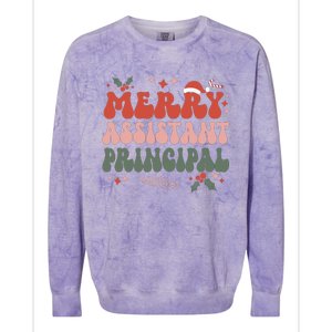 Merry Assistant Principal Christmas Assistant Principals Colorblast Crewneck Sweatshirt