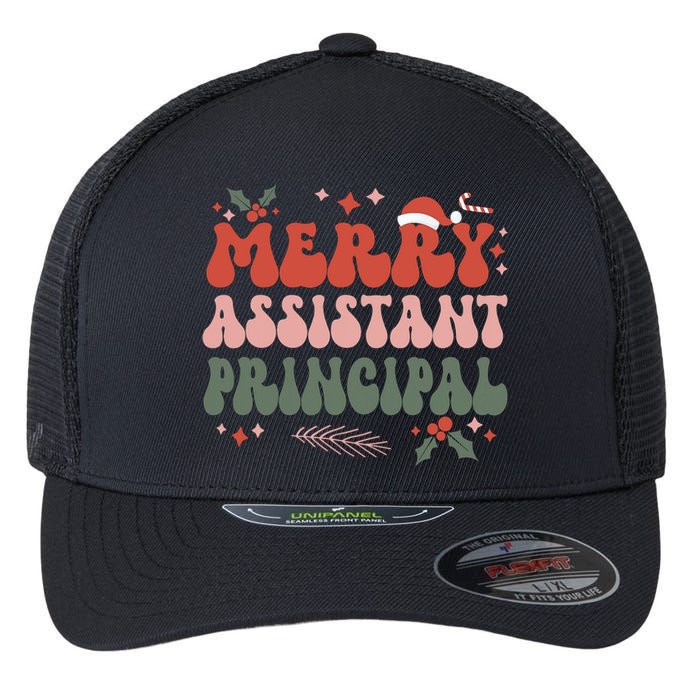 Merry Assistant Principal Christmas Assistant Principals Flexfit Unipanel Trucker Cap